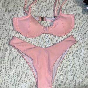 Baby pink shein swimsuit